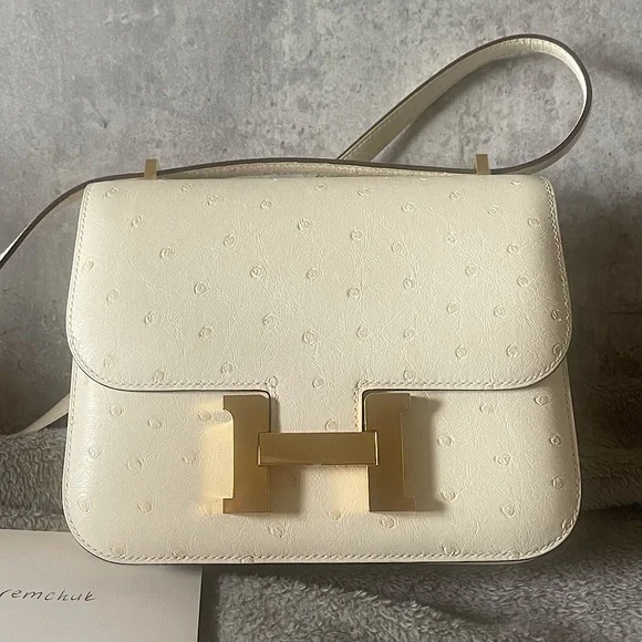 Hermes Bags Brand New Constance Ostrich Nata Poshmark